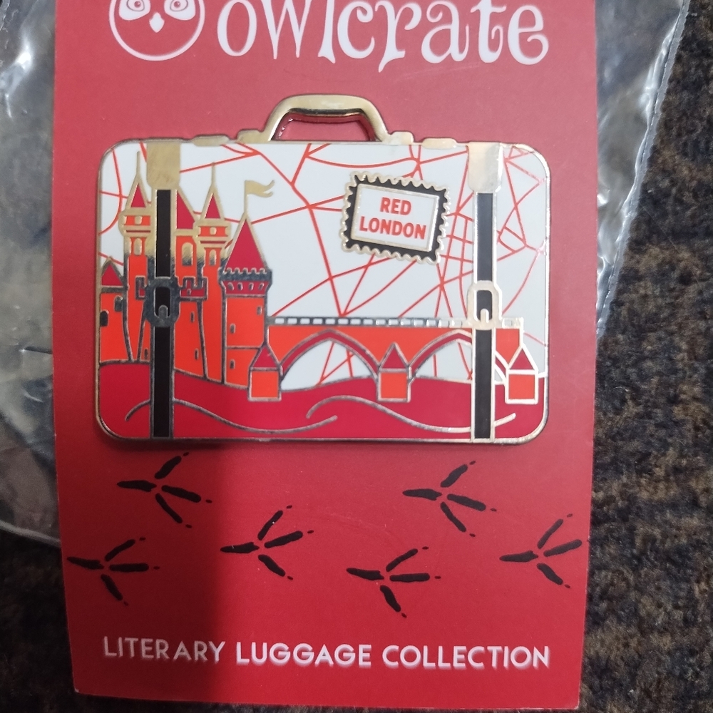 OwlCrate Red London Enamel Pin